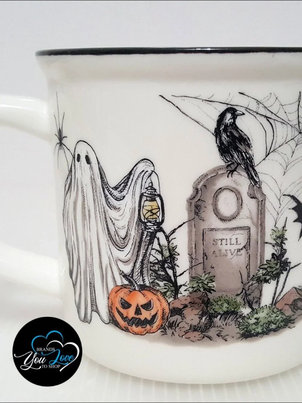 Pottery Barn Midnight Manor Mug 16 OZ NEW Stoneware Halloween